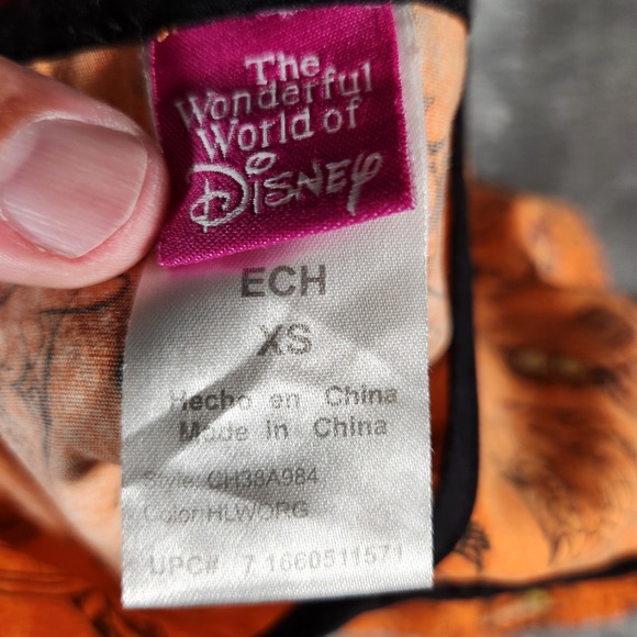 Disney‎ Happy Halloween Orange Cheshire Cat Medical Scrub Top Size XS - Picture 4 of 10